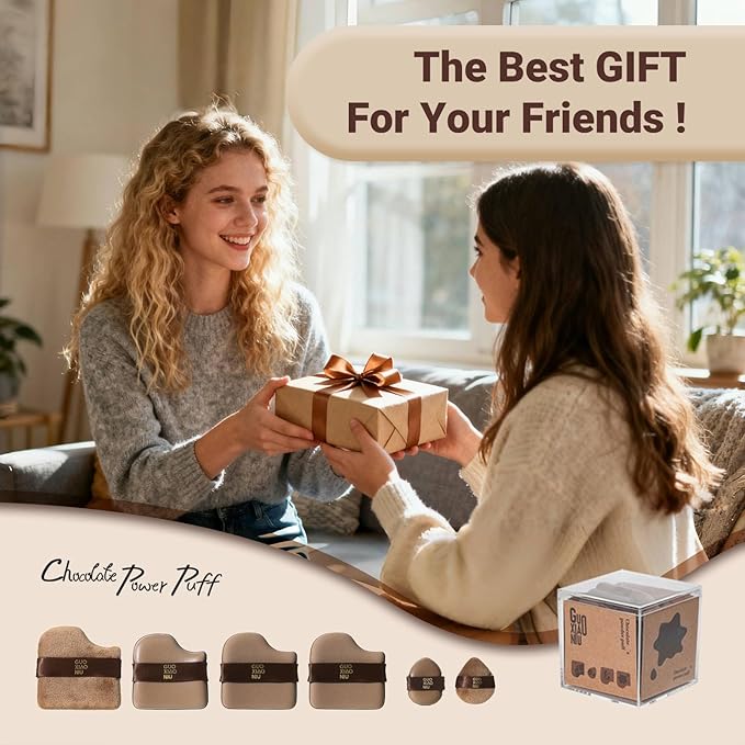 12Pcs Powder Puffs Set With 2 Cases, Cushion foundation puff, Velour Makeup Puff, Setting Powder Puff, Reusable & Washable, Ideal For Foundation, Powder Cream, Christmas Gifts For Women