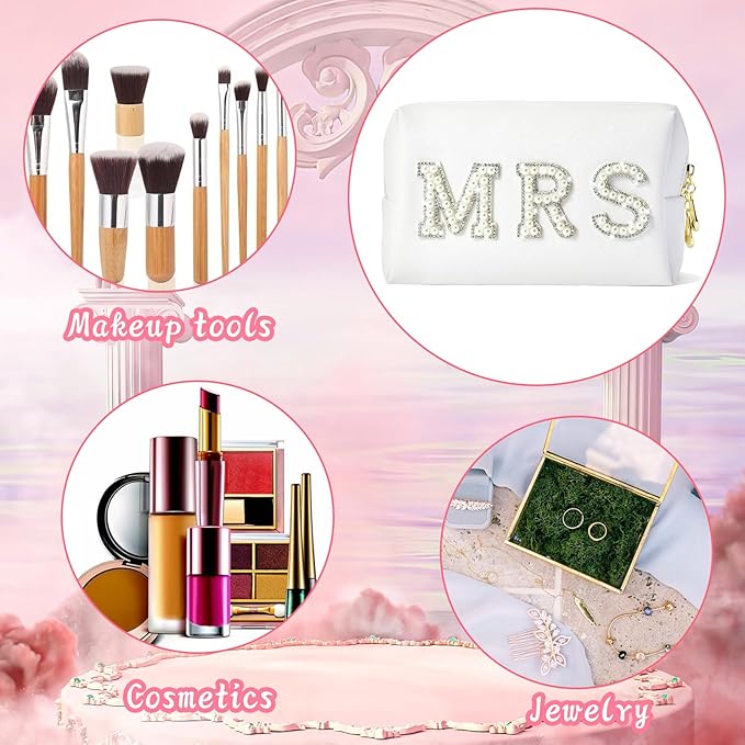 Bride to Be Gift Set, Bridal Shower Gift for Her, Bride Hair Claw Bride Hair Clip, Bride Makeup Bag, MRS Cosmetic Bag, Wedding Gifts Bachelorette Gifts for Bride