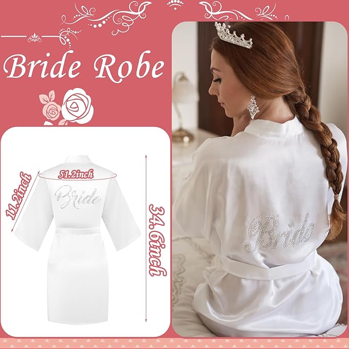 Bride to Be Gift Set, Bride Slippers, I Do Slippers, Bride Robe, Wedding Robe, Bride Makeup Bag, MRS Cosmetic Bag, Bride Gift, Bridal Shower Gifts for Her, Bachelorette Gifts for Bride