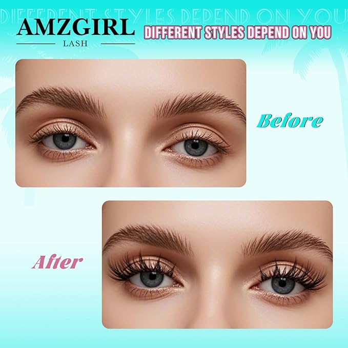 Fairy Lash Clusters Manga 144Pcs Eyelash Clusters Spiky Cluster Eyelash Extensions Individual Lashes Volume Anime Lash Clusters with Thin Band Lashes DIY at Home(Holiday,C-Mix8-18mm)