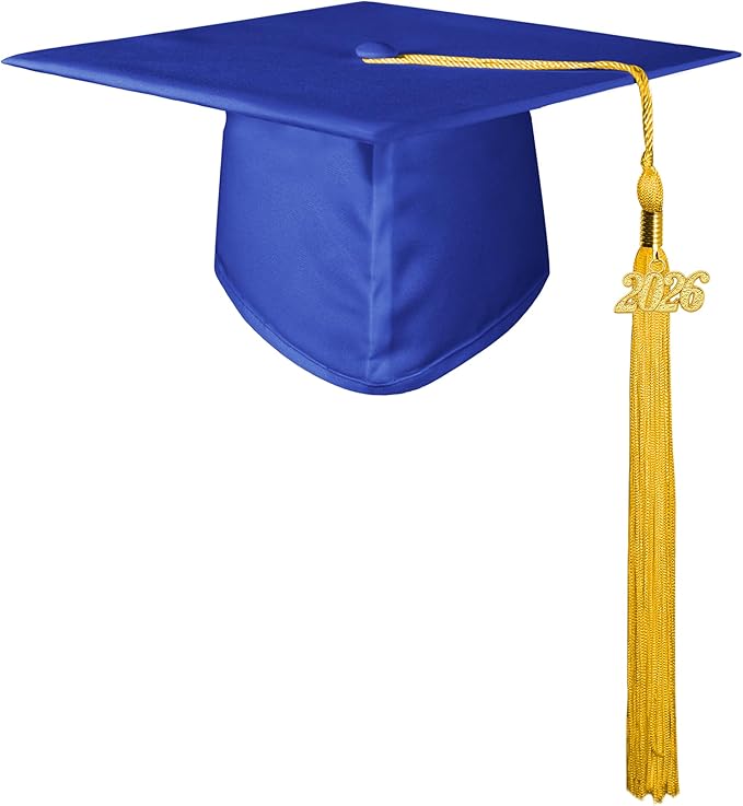 GraduationMall Matte Graduation Cap with 2026 Tassel for High School & Bachelor