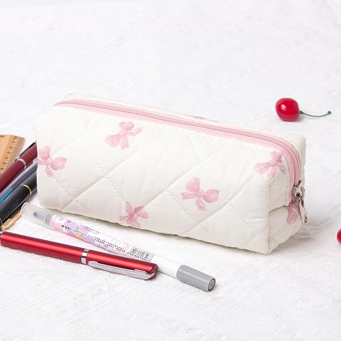 Pencil Case Pen Case Office College School Storage Bag Pouch Holder Box Organizer Makeup Pouch Cosmetic Bag Aesthetic Cute Pencil Case for Girls Boys Kids (V)