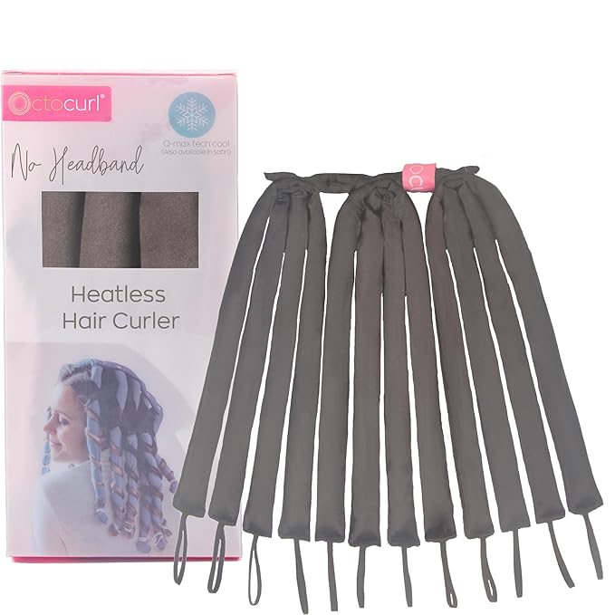 Octocurl No Headband Heatless Curlers for Medium to Thin Hair – Lightweight Curling System for Controlled, 360° Heat-Free Curls
