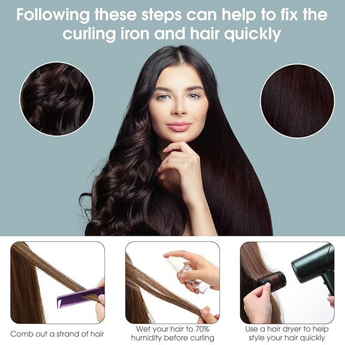 WILLBOND 65 Pieces Magnetic Hair Rollers Set Plastic Rollers Curlers with Clips 4 Sizes for Long Medium Short Hair, Duck Clips Hairnet Hairdressing Styling Tool(Black)
