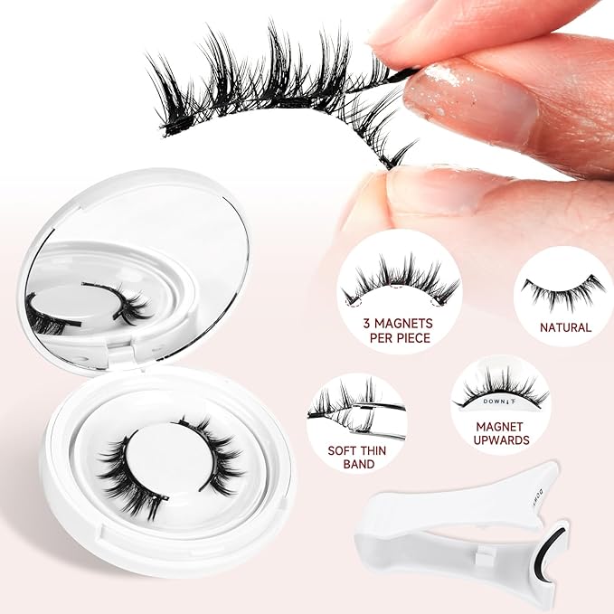 Higu clace Magnetic Eyelashes with Applicator Magnetic Lashes Natural Look Manga Lashes Pestañas Magnéticas Easy to Wear and Remove(DJCX-D01)