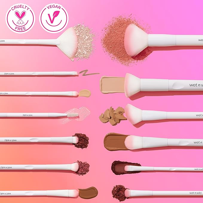 wet n wild Crease Brush,Expert Precision Eyeshadow Application,Firm Flat Bristles,Ergonomic Handle for Comfortable Precision Control,Cruelty-Free & Vegan,(Pack of 2)
