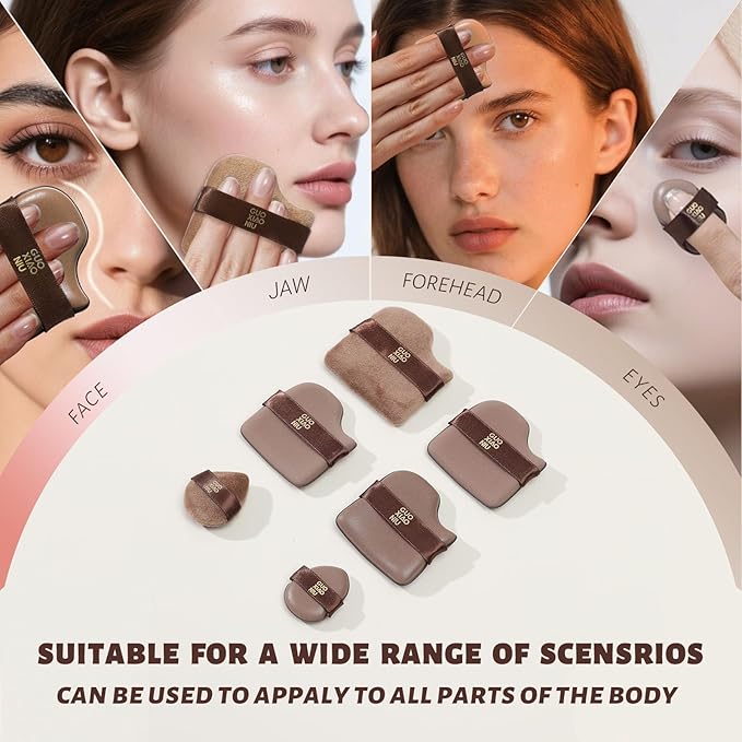 24pcs Powder Puffs Set With 4 Cases, Cushion foundation puff, Velour Makeup Puff, Setting Powder Puff, Reusable & Washable, Ideal For Foundation, Powder Cream, Setting, Christmas Gifts For Women