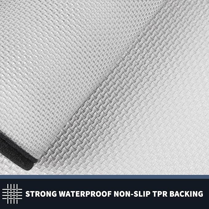 PURRUGS Dirt Trapping Door Mat 34" x 60", Non-Slip Washable Entry Mat, Dog Doormat, Front Door Mat, Super Absorbent Entrance Mat for Muddy Shoes & Paws, Bluish Grey & Charcoal