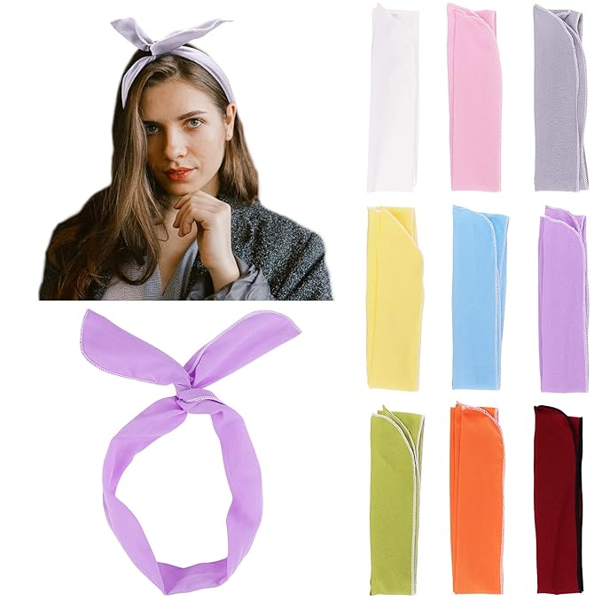 Wire Headbands for Women and Girls - 9 Pcs Cute Wired Bow Twist Hair Accessories