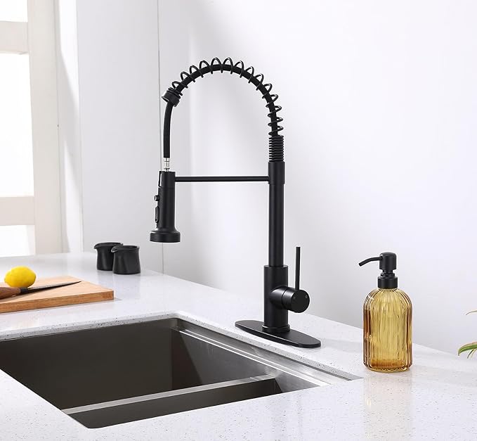 16 OZ Amber Glass Soap Dispenser, Amber Stripe Bathroom Hand Soap Dispensers with Stainless Steel Matte Black Pump,Brown Glass Kitchen Hand Soap Dispenser with Matte Black Pump,2 Packs