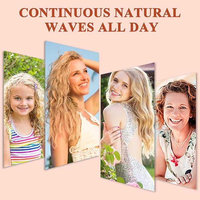 weiwei Heatless Overnight Curling Headband, 70" Non-Heat Hair Wave Wrap with 9 Soft Rollers for Long Hair (Black)
