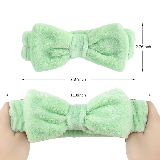 CIEHER 8 Pack White & Green Spa Headband for Bachelorette Party Favors, Bachelorette Party Spa Headband for Bride Bridesmaid, Bachelorette Gifts for Bride Skincare Makeup Headbands Face Wash Headbands