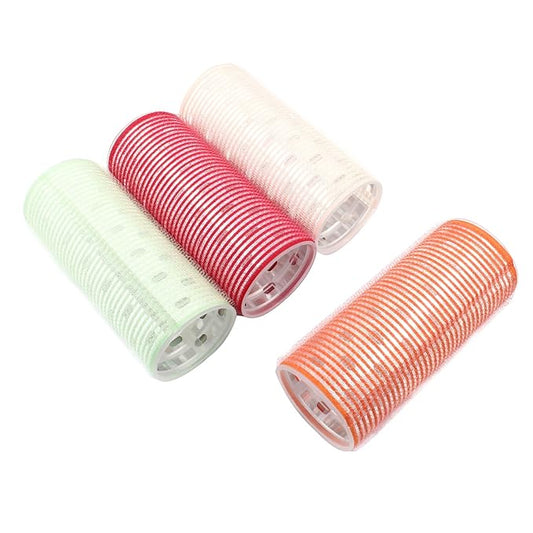4 Pcs Hair Curlers Rollers 2 Inch Self Grip Holding Rollers Aluminium Core Curler Roller Hairdressing Curler for Long Medium Short Thick Fine Hair Volume（Red, Light Pink, Orange, Green）