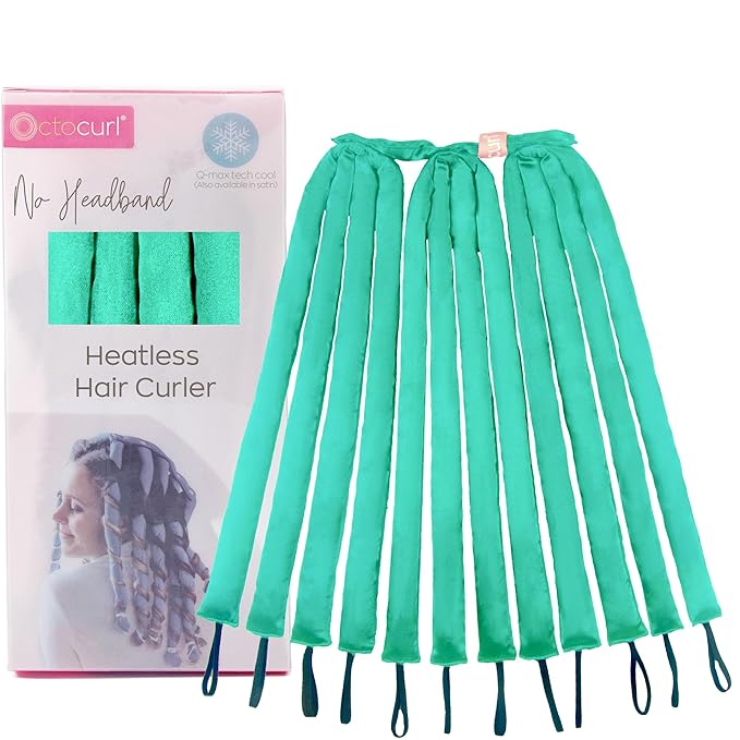 Octocurl No Headband Heatless Curlers for Medium to Thin Hair – Lightweight Curling System for Controlled, 360° Heat-Free Curls