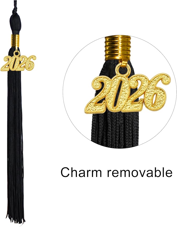 GraduationMall Matte Kindergarten & Preschool Graduation Cap for Kids with 2026 Tassel Black