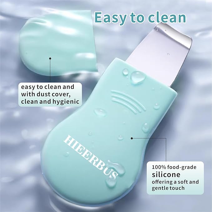 Silicone Face Scrubber, Facial Cleansing Brush Silicone Face Wash Brush,Gentle Exfoliator Pad & Massager, for Men Women Cleansing and Exfoliating (Blue)
