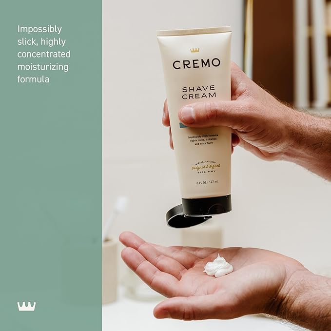 Cremo Silver Water & Birch Shave Cream,Astonishingly Superior Ultra-Slick Shaving Cream for Men,Fights Nicks,Cuts and Razor Burn,6 Fl Oz,(Pack of 2)