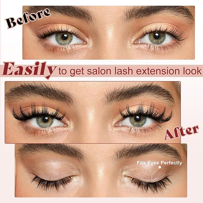 Higu clace Magnetic Eyelashes with Applicator Magnetic Lashes Natural Look Manga Lashes Pestañas Magnéticas Easy to Wear and Remove(DJCX-D01)