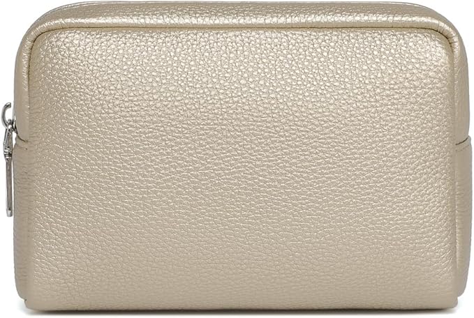 Makeup Bag Large Capacity Women's Classic Black Wash Bag Adjustable Partition Wash Brush and Cosmetic Carrying Bag (Pearl White Tea)