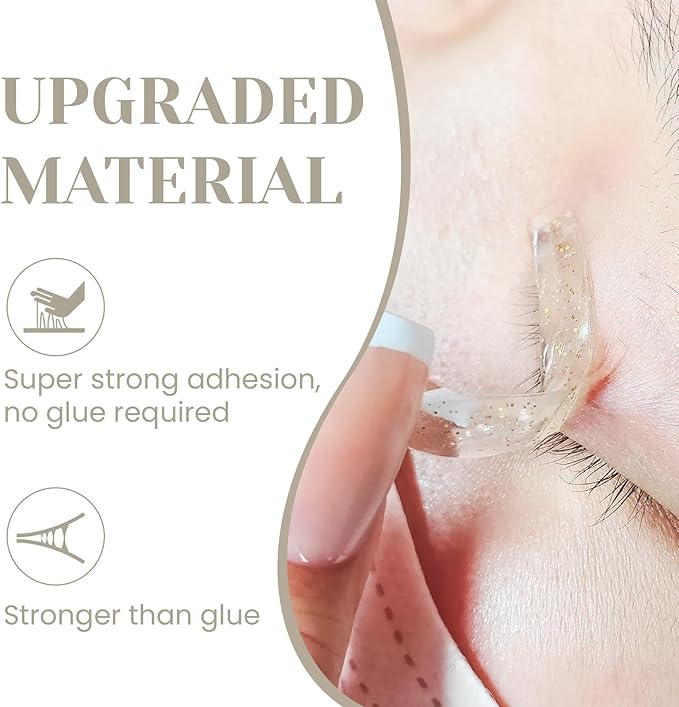 Libeauty Lash Lift Rods, Korean Glueless Lash Lift Pads, Designed for Open-Eye Eyelash Lift, Self Adhesive Eyelash Perm Rods, Eyelash Lifting Tools & Supplies, 5 Sizes Clear