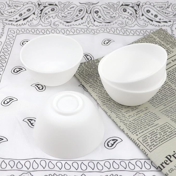 FERCAISH 4Pcs Diy Face Mask Mixing Bowl, Microwavable Silicone Facial Mud Bowl Cosmetic Beauty Tool for Home Salon(Small)