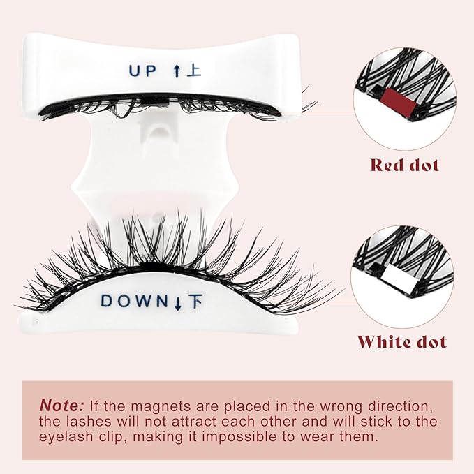 Higu clace Magnetic Eyelashes with Applicator Soft Magnetic Lashes Natural Look Wispy Magnet Lashes Easy to Wear and Remove （DJCX-C03）