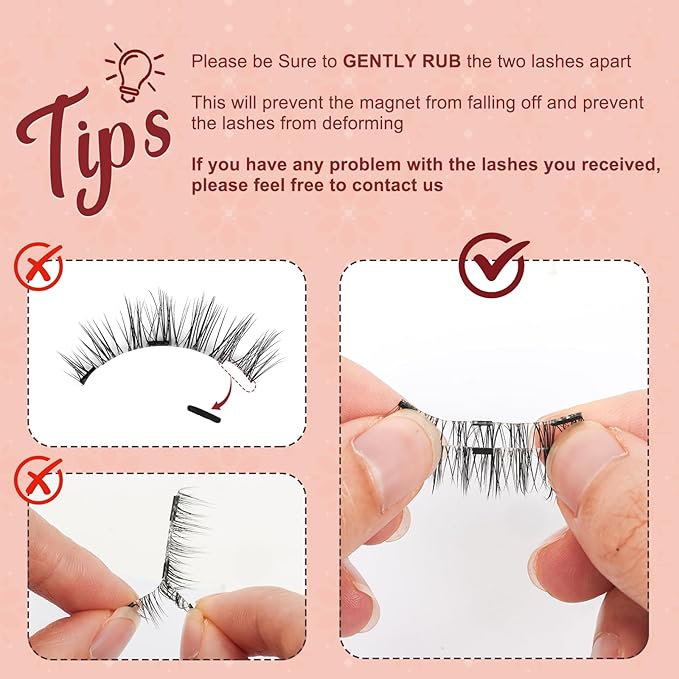 Higu clace Magnetic Eyelashes Magnetic Lashes with Applicator Soft Magnetic Eyelashes Natural Look Pestañas Magnéticas No Need Glue Easy to Wear and Remove Pestañas Magnéticas Naturales(I04)