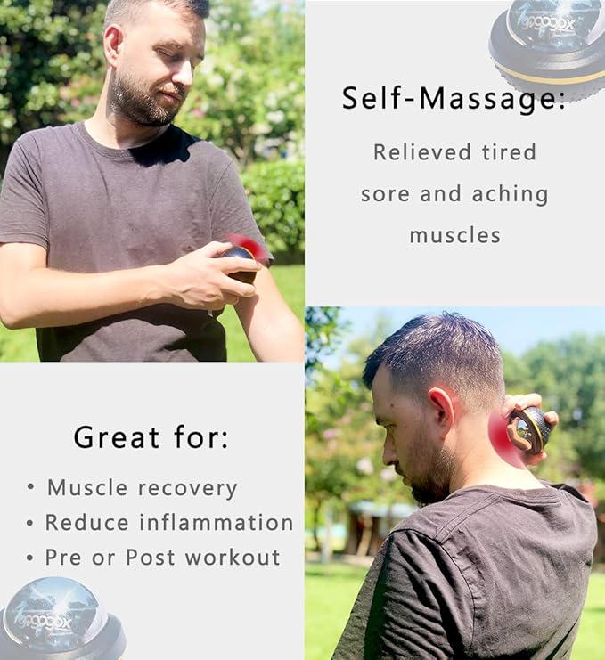 gogogox Cryosphere Cryo Cold Massage Roller Ball, 60mm Ice Roller for Sore Muscle Relief - Plantar Fasciitis Deep Tissue Massager, Cold Therapy Non Electric Hand Held Foot Hip Leg Massage Ball Roller