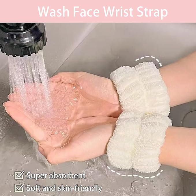 musejoy Skincare Face Wash Spa Headband and Wristband Set Quilted Makeup Bag Blank Cards Gifts for Women and Teen Girl Gifts Trendy Stuff spa headband and wristband set