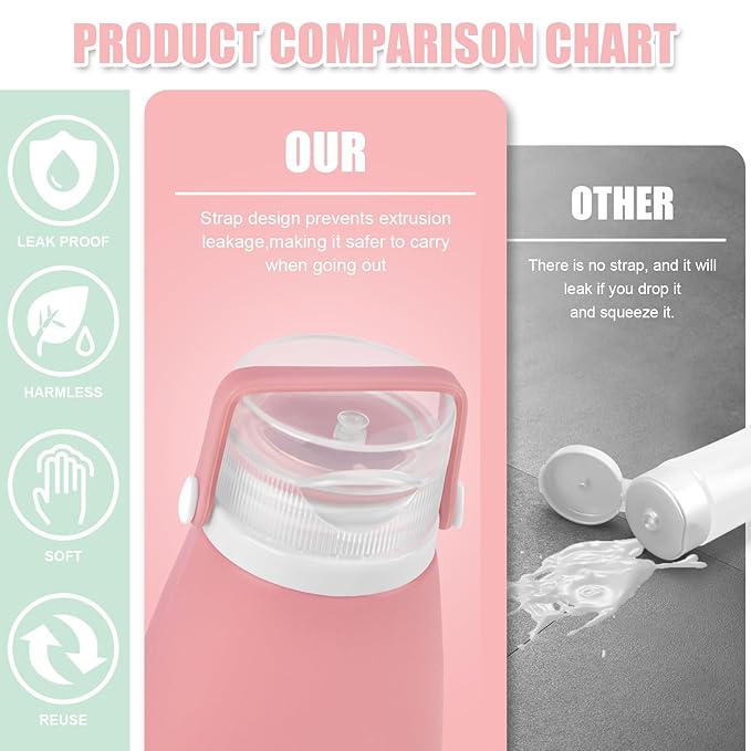 18 Pcs Travel Bottles for Toiletries Gym TSA Approved, Leak Proof with Bandage Silicone Squeezable 3oz for Toner Shampoo Conditioner Lotion Body Wash with Toothbrush Cover Tag and Wash Bag