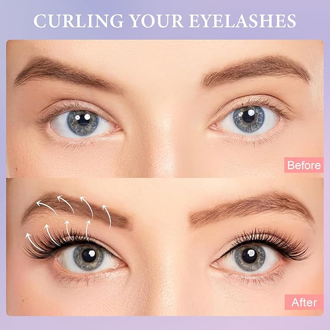 Eyelash Lift Kit Effectually, 2 Pack Eyelash & Eyebrow Perm Kit, Professional Semi-Permanent Eyelash Lash Curling Tools with Eye Shields, Pads Suitable for Salon Home (Pink)