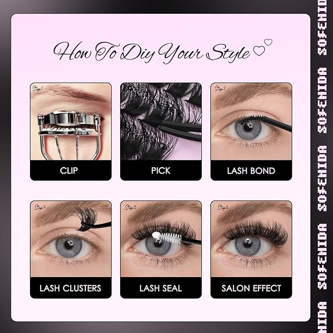 Lash Clusters 100D Thick Cluster Lashes 10-18mm Individual Cluster Lashes Volume Eyelash Clusters D Curly Cluster Eyelash Extensions 3D Wispy Lash Clusters DIY Wispy Lash Cluster(100D-10-18MIX Lashes)