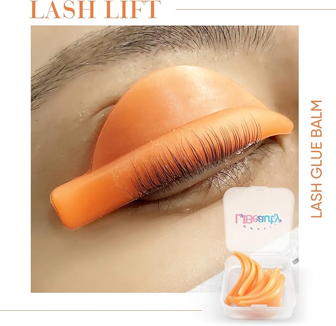 Libeauty Eyelash Lift Shield Lash Perm Pads 10 Pcs Reusable Eyelash Perming Curler Lower Eyelash Pads Lifting Rods