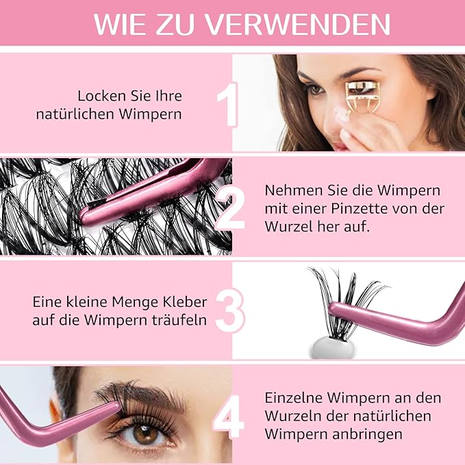 280 Pcs Individual Lashes 40D-C-0.07-9-16mix Cluster Lashes 10D 20D C D Curl Wispy Lashes Bottom Lashes DIY Lashes At Home（40D-C-0.07-9-16mix）