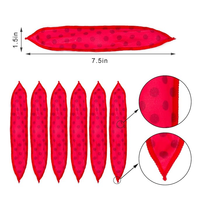 30 Pieces Hair Curler Rollers DIY Night Sleep Foam Hair Styling Tools Flexible Soft Sponge Pillow Curlers Rollers With Storage Bag (5 Colors)
