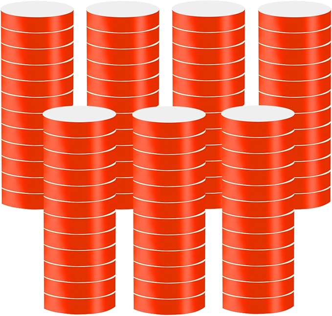 REHALY 1400 Pack Neon Wristbands for Events - Waterproof Paper Bracelets, Adhesive Armbands for Concerts (Red)