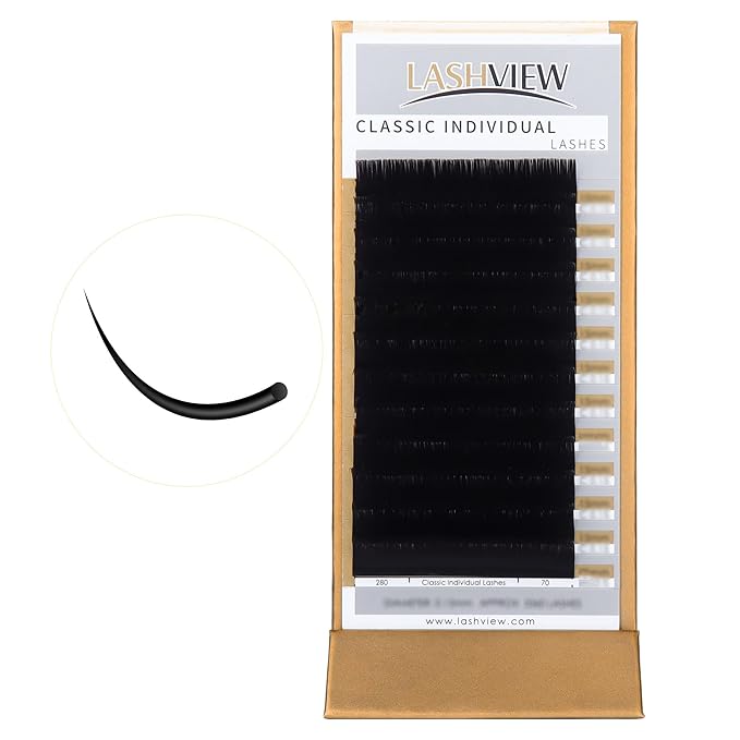 LASHVIEW Eyelash Extensions,Individual Lashes, 0.15 Thickness D Curl Mixed Tray(8-15mm),Premium Single &Classic Lases,Natural Semi Permanent Eyelashes,Mink& Soft Lashes,Application-Friendly