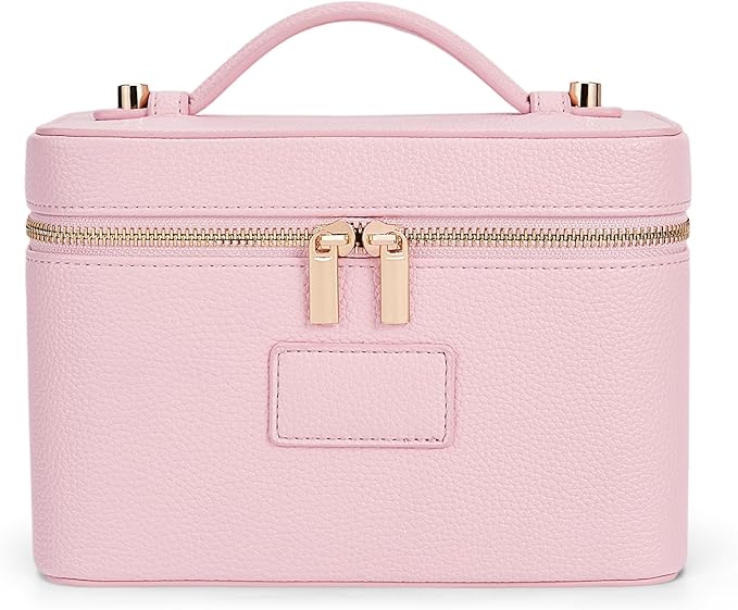 Makeup Bag Vanity Case for Women Leather Cosmetic Bag Travel Toiletry Bags Portable Makeup Organizer Case