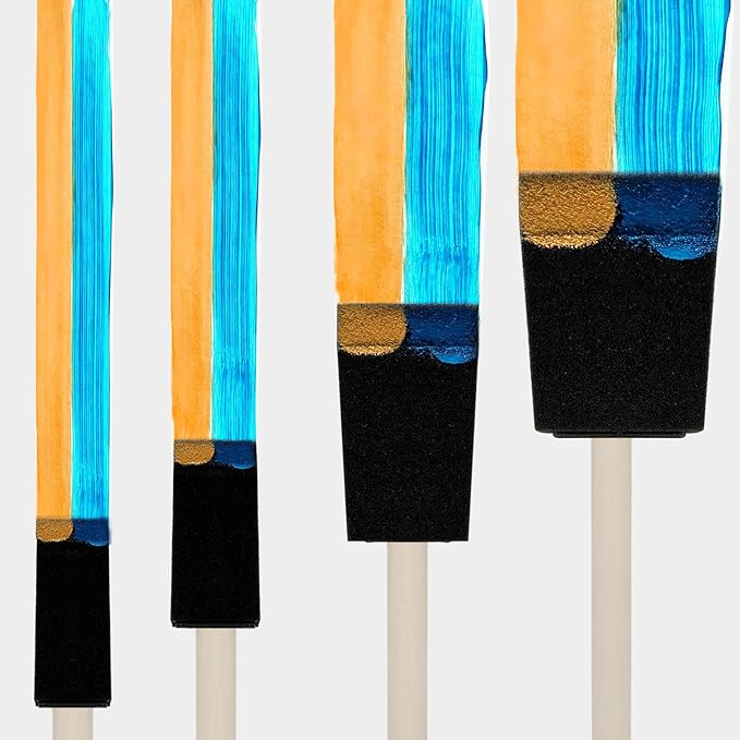 50pcs Round Stencil Brush and Small Foam Brush Set with High Density Foam for Small Crafting(5/16", 1/2", 3/4", 1", 1-1/2", 2")