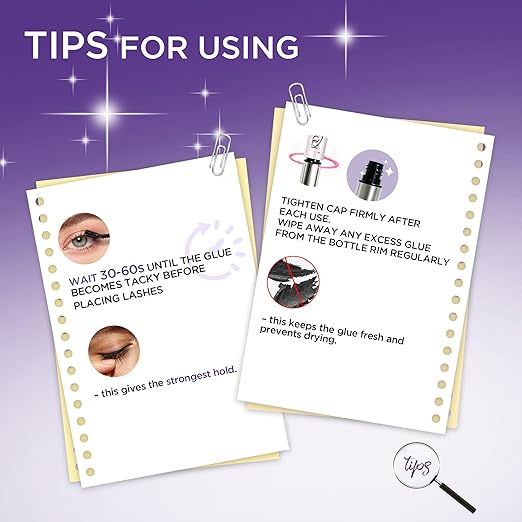 GAQQI Lash Cluster Glue, Lash Bond and Seal Waterproof, Bond & Seal Eyelash Glue for Clusters, Eyelash Adhesive Black Long-Lasting 72H, Latex-Free（5ml+5ml）