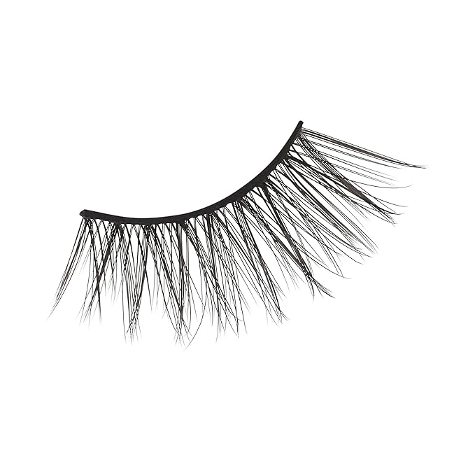 KISS Magnetic False Eyelashes and Eyeliner, ‘Tempt’, 14mm, Easy to Apply, Reusable, No Glue, Flexiband Technology, Precision Felt Tip, Fortified Formula, 1 Pair Strip Lashes