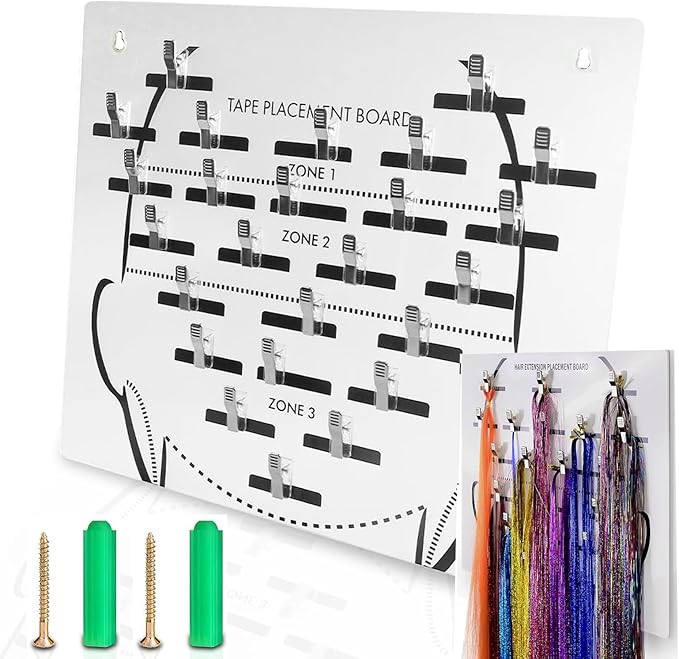 Acrylic Hair Extension Stand.Misforu Wigs Display Rack Stand Wig Extension Holder for Hair Extensions Multi Function Wig Display Holder for Hairdresser Hair Salon (Hair Extension Placement Board)