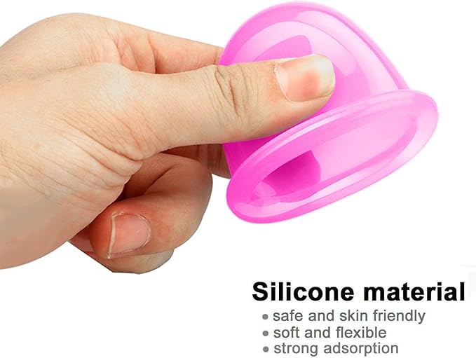 500-miles Cupping Therapy Sets 7Pcs Silicone Anti Cellulite Cup Vacuum Suction Massage Cups Facial Cupping Sets Body and Face Massager for Adults Home Use