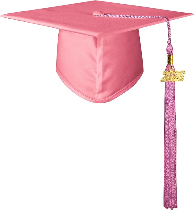 GraduationMall Matte Graduation Cap with 2026 Tassel for High School & Bachelor