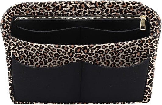 LEXSION Felt Purse Bag Organizer Insert with zipper Bag Tote Shaper Fit Speedy Neverful PM MM