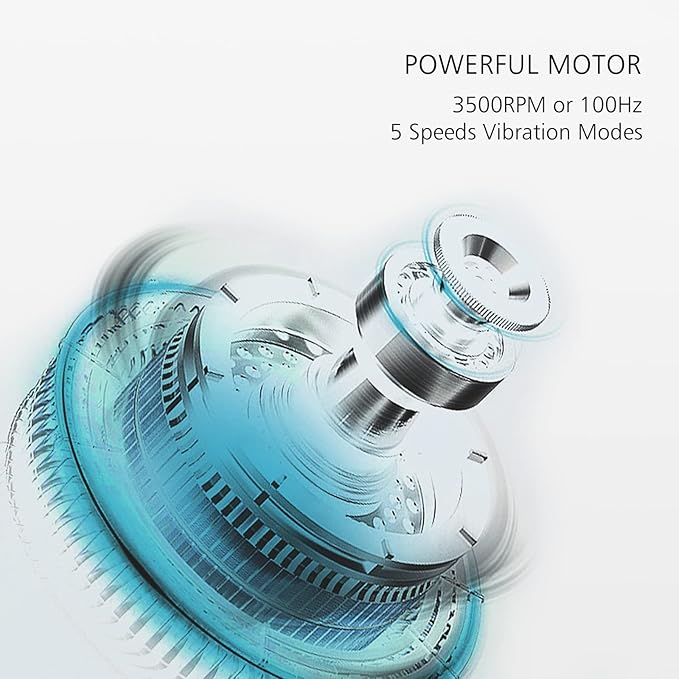 2" Mini Massage Ball, 5 Speeds Vibrating Massage Roller Ball for Palm, Hand, Foot, Leg, Neck, Back, Trigger Point Muscle Therapy Ball for Myofascial Release, Plantar Fasciitis Relief, Gray