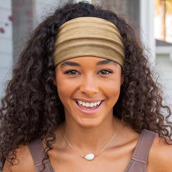 Extra Wide Headbands for Women Large Turban Headband Non Slip Boho Elastic Hairband Hair Twisted Knot Head Bands Accessories