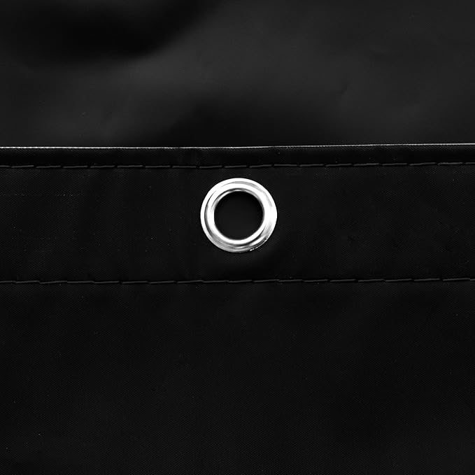 Barossa Design Black Shower Curtain Liner - Premium PEVA Plastic Black Shower Liner for Bathroom, Lightweight Standard Size Bath Curtain with 3 Magnets, Metal Grommets