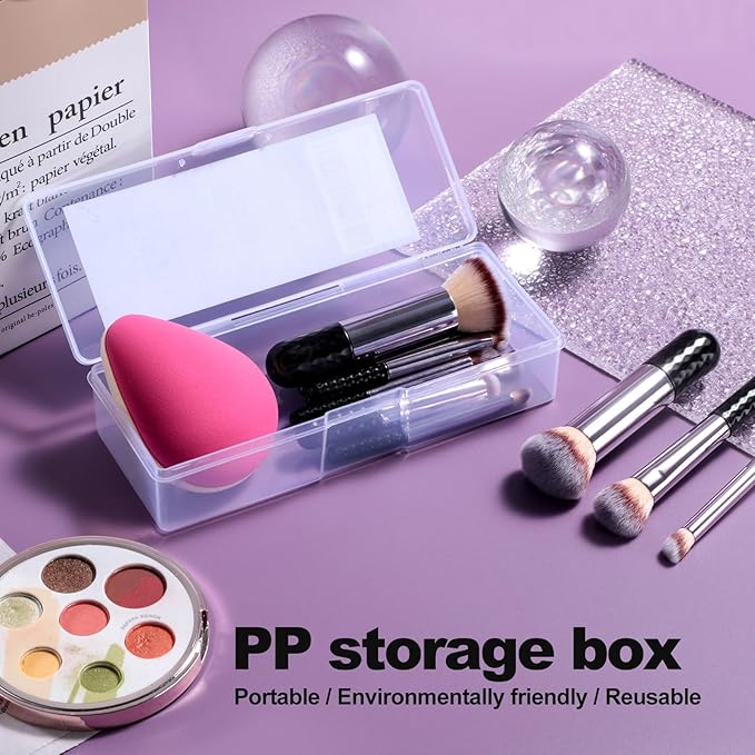 BS-MALL 14 Pcs Makeup Brushes Set With Dual-sided Makeup Blending Sponge - Foundation Brush & Makeup Sponge,premium Luxury Brush Collection For Face & Eye,for Flawless Application (Purple)