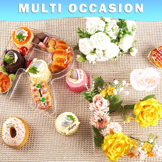 10" Acrylic Charcuterie Letters Fillable Tray, Reusable Alphabet Number Shaped Serving Plates for Charcuterie Board, Display Fruit, Candy, Cake, Party Decor, Birthday, Anniversary（Y）